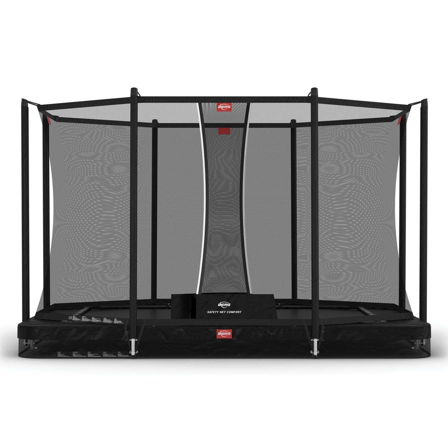 BERG Ultim Favorit InGround 330 Black — InGround trampoline set into the lawn